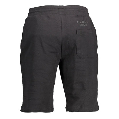 Cavalli Class Black Cotton Men's Sweatpant