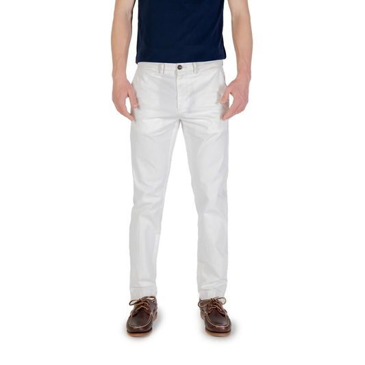 Borghese White Cotton Skinny Pants