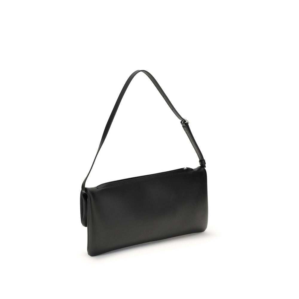 Courrèges Black Calf Leather Bos Taurus Shoulder Bag Courrèges