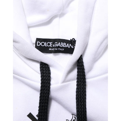 Dolce & Gabbana White Sacred Heart Hooded Sweatshirt Sweater Dolce & Gabbana