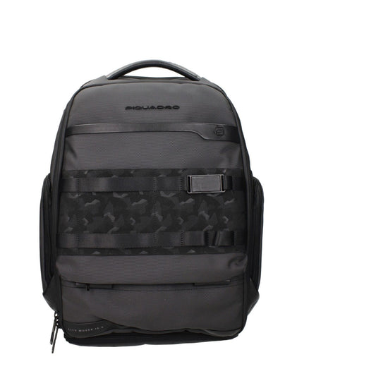 Piquadro Gray Fabric Backpack