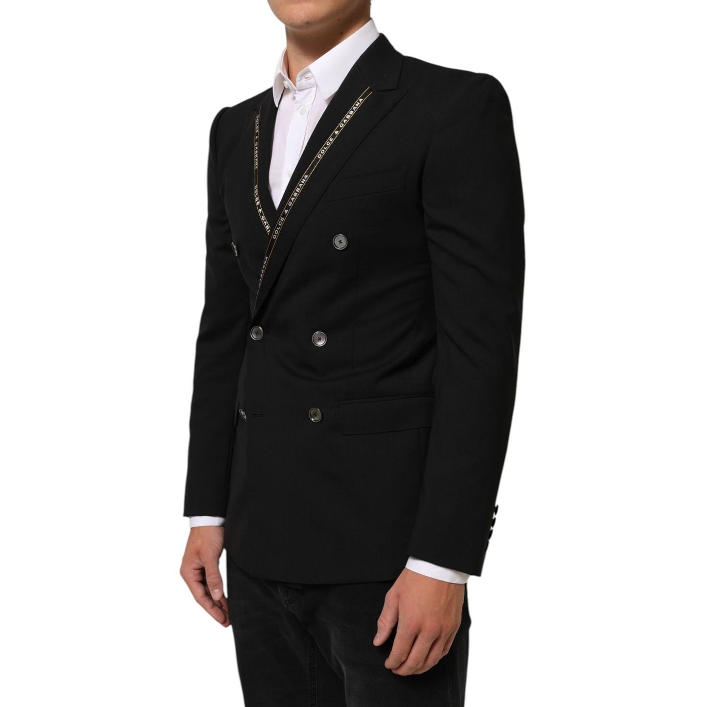 Dolce & Gabbana Black SICILIA Double Breasted Jacket Blazer