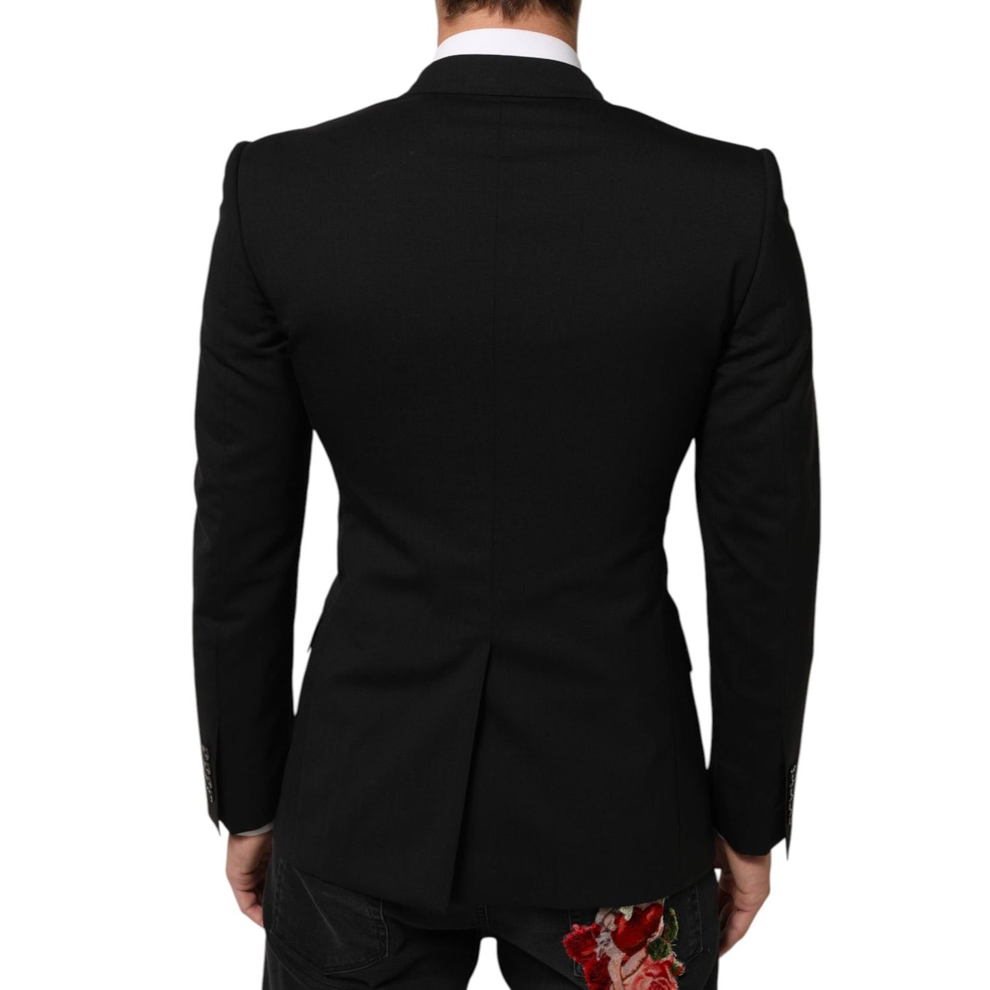 Dolce & Gabbana Black SICILIA Double Breasted Jacket Blazer