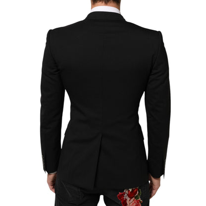 Dolce & Gabbana Black SICILIA Double Breasted Jacket Blazer