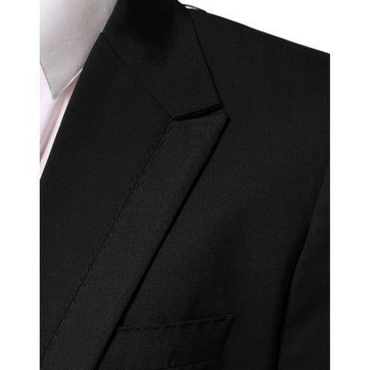 Dolce & Gabbana Black Wool 2 Buttons Suit Men Jacket Blazer 1728,67345645728,Black,Blazers - Suits & Blazers - Clothing,Clothing,Dolce & Gabbana,IT52 | XL,Material: 03+05%SE+92%WV,Men,New with tags,Suits & Blazers - Clothing
