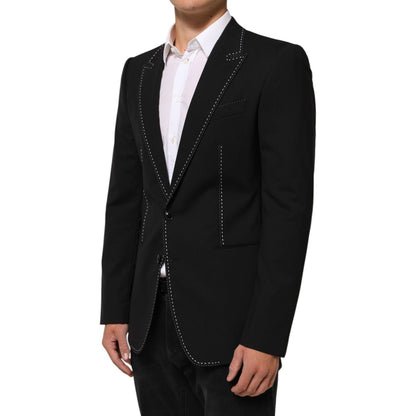 Dolce & Gabbana Black SICILIA 2 Buttons Suit Jacket Blazer