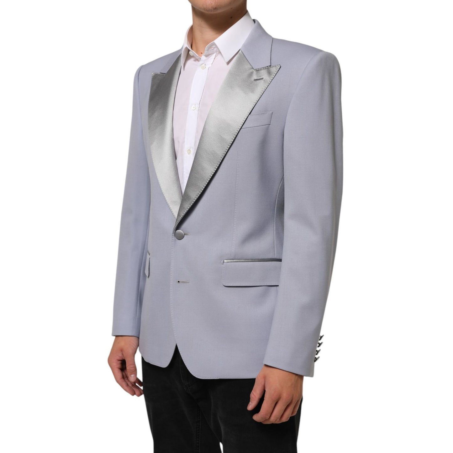 Dolce & Gabbana Gray Wool SICILIA 2 Buttons Men Suit Blazer