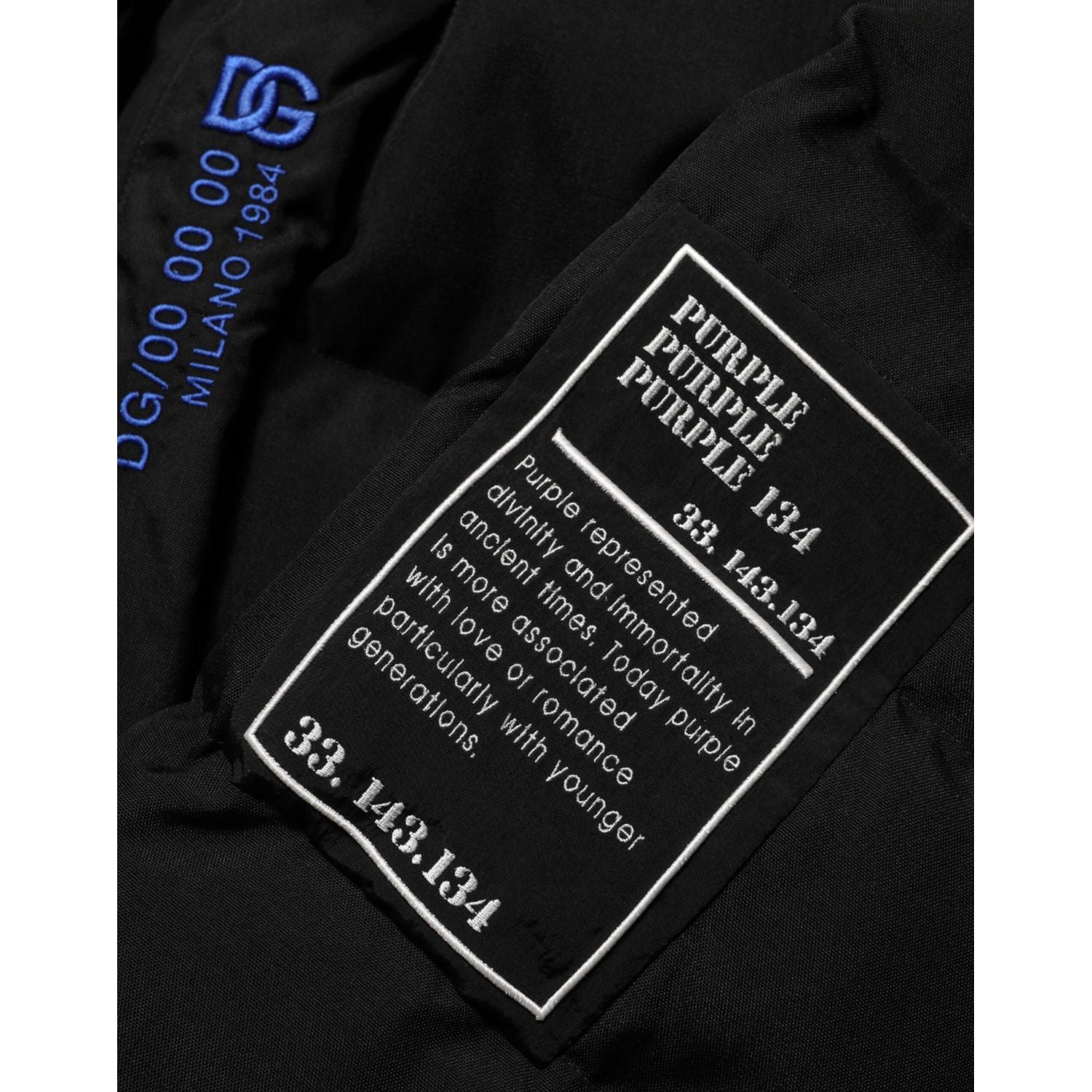 Dolce & Gabbana Black Nylon Puffer Men Full Zip Jacket