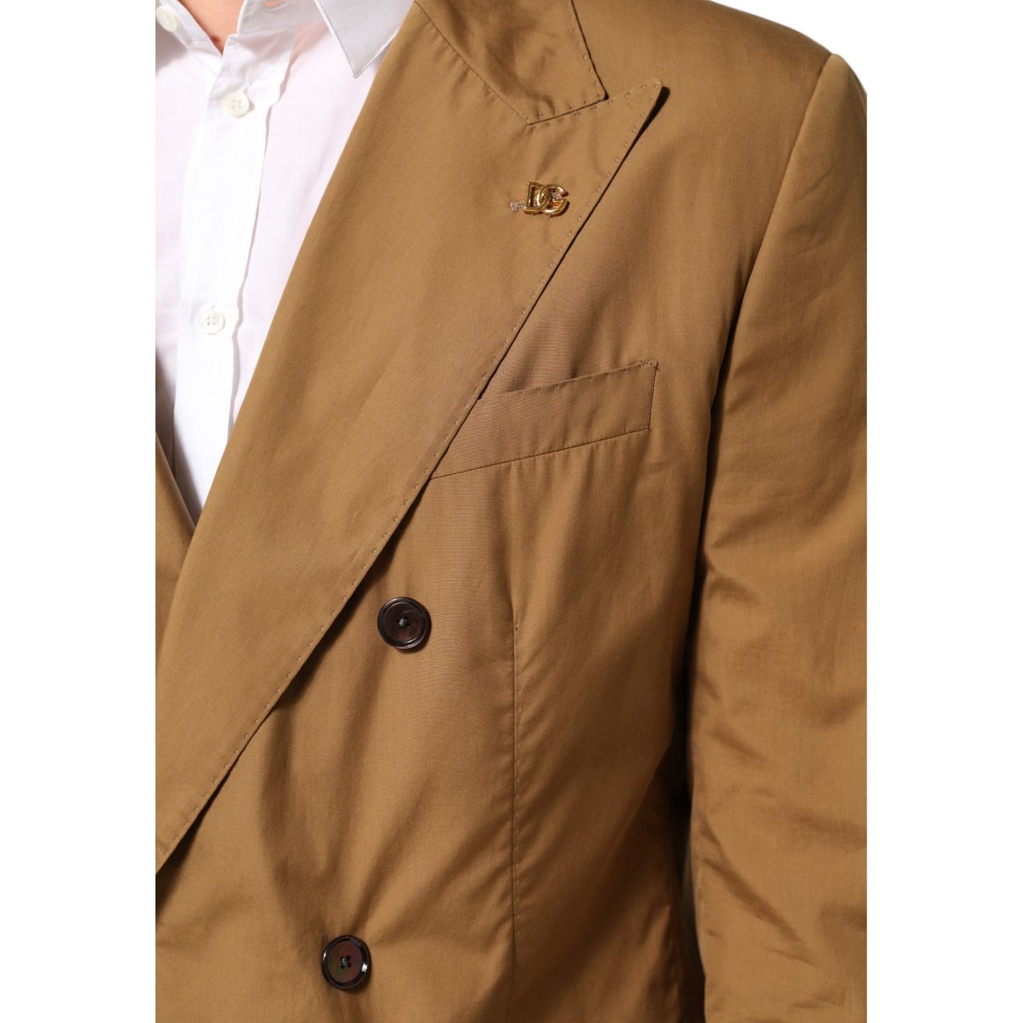Dolce & Gabbana Brown TAORMINA Double-Breasted 2 Piece Suit