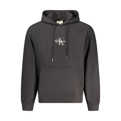 Calvin Klein Black Cotton Men Sweater Hoodie