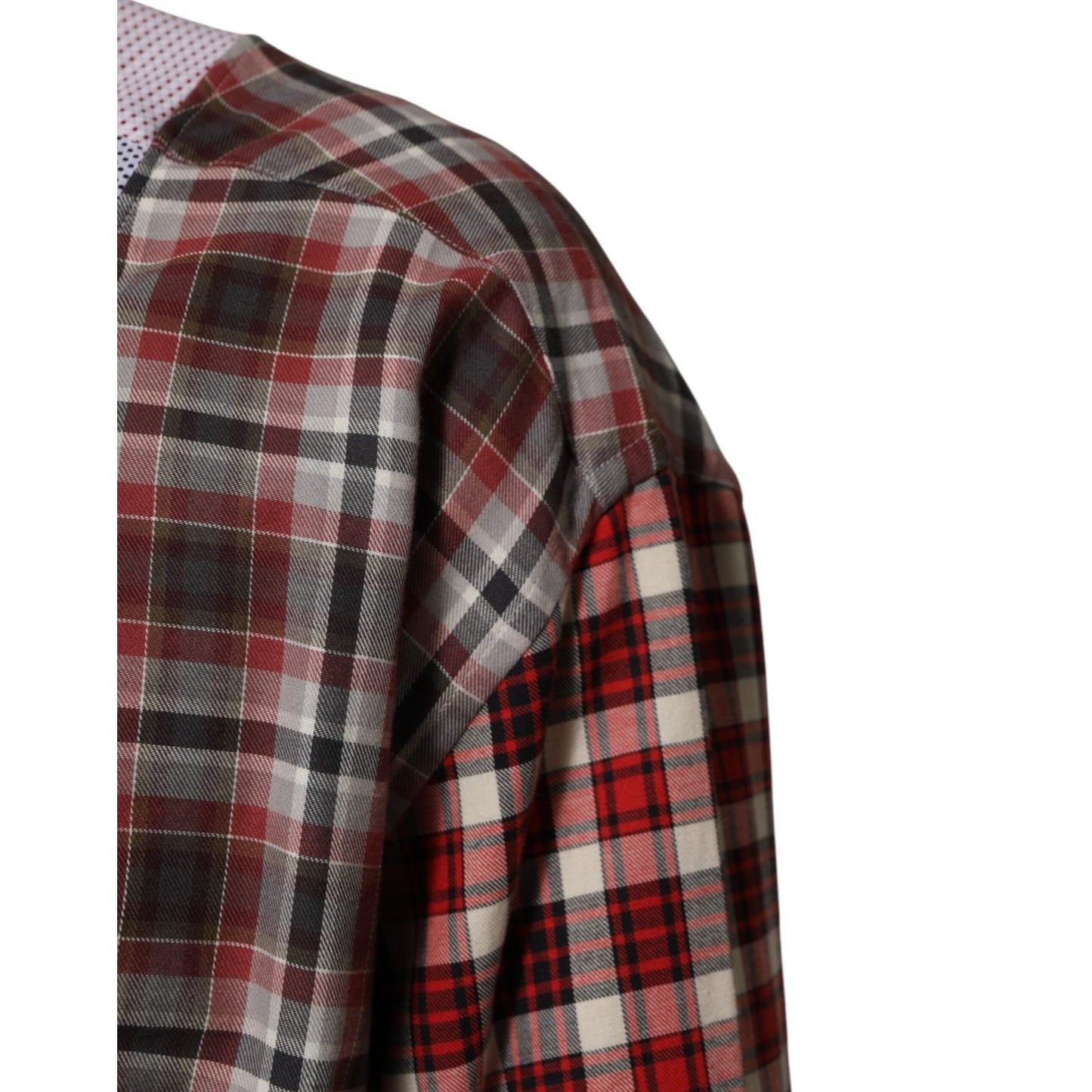 Dolce & Gabbana Multicolor Cotton Collared Checkered Shirt