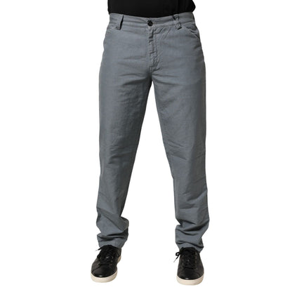 Master Coat Gray Cotton Regular Fit Men Denim Trouser Jeans