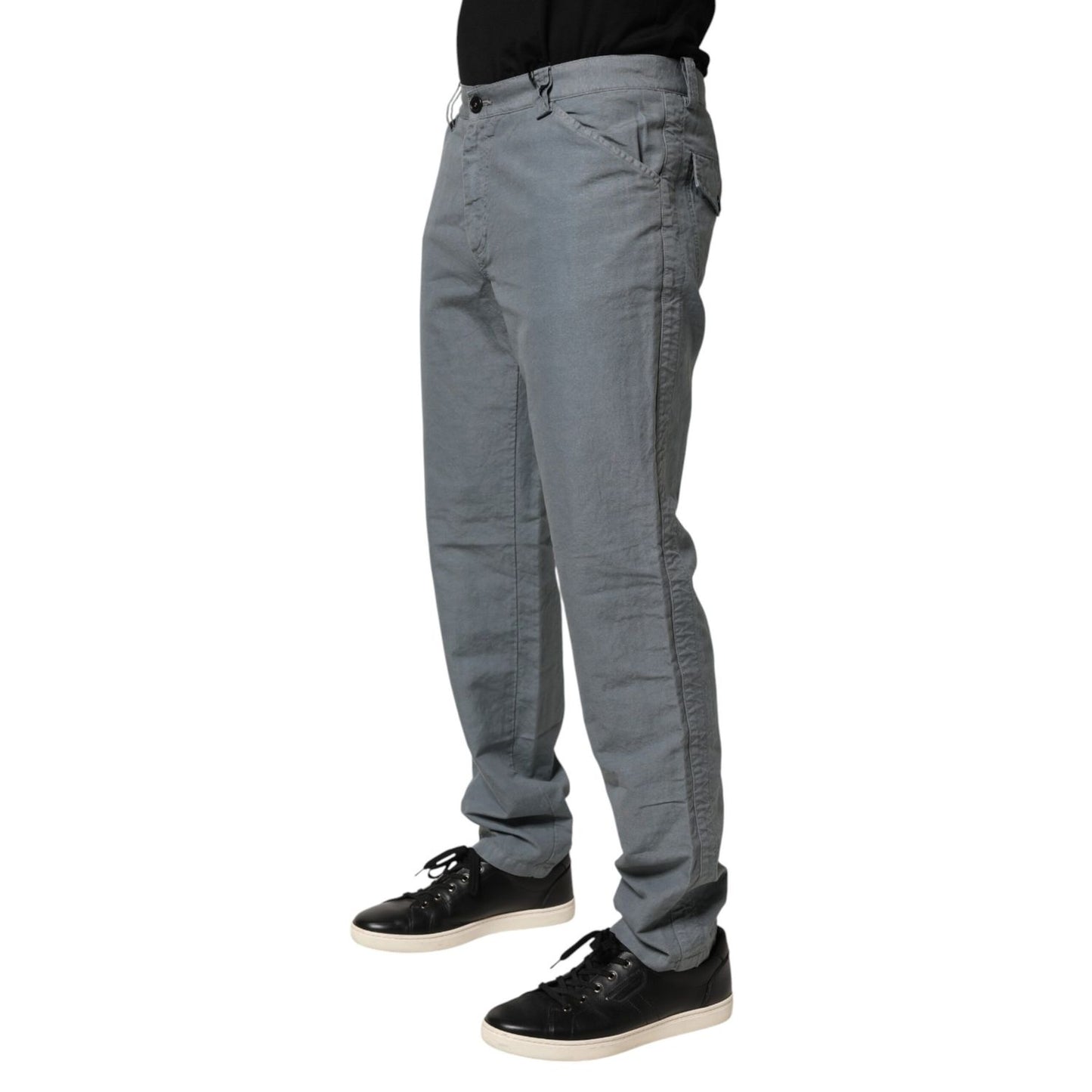 Master Coat Gray Cotton Regular Fit Men Denim Trouser Jeans