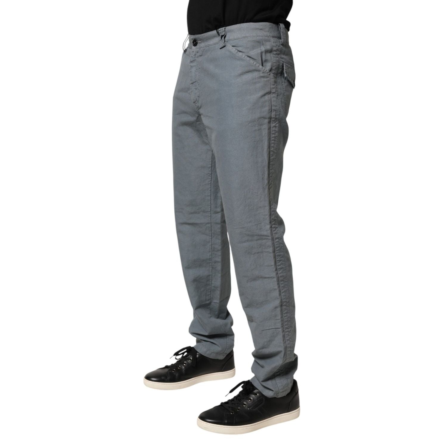 Master Coat Gray Cotton Regular Fit Men Denim Trouser Jeans