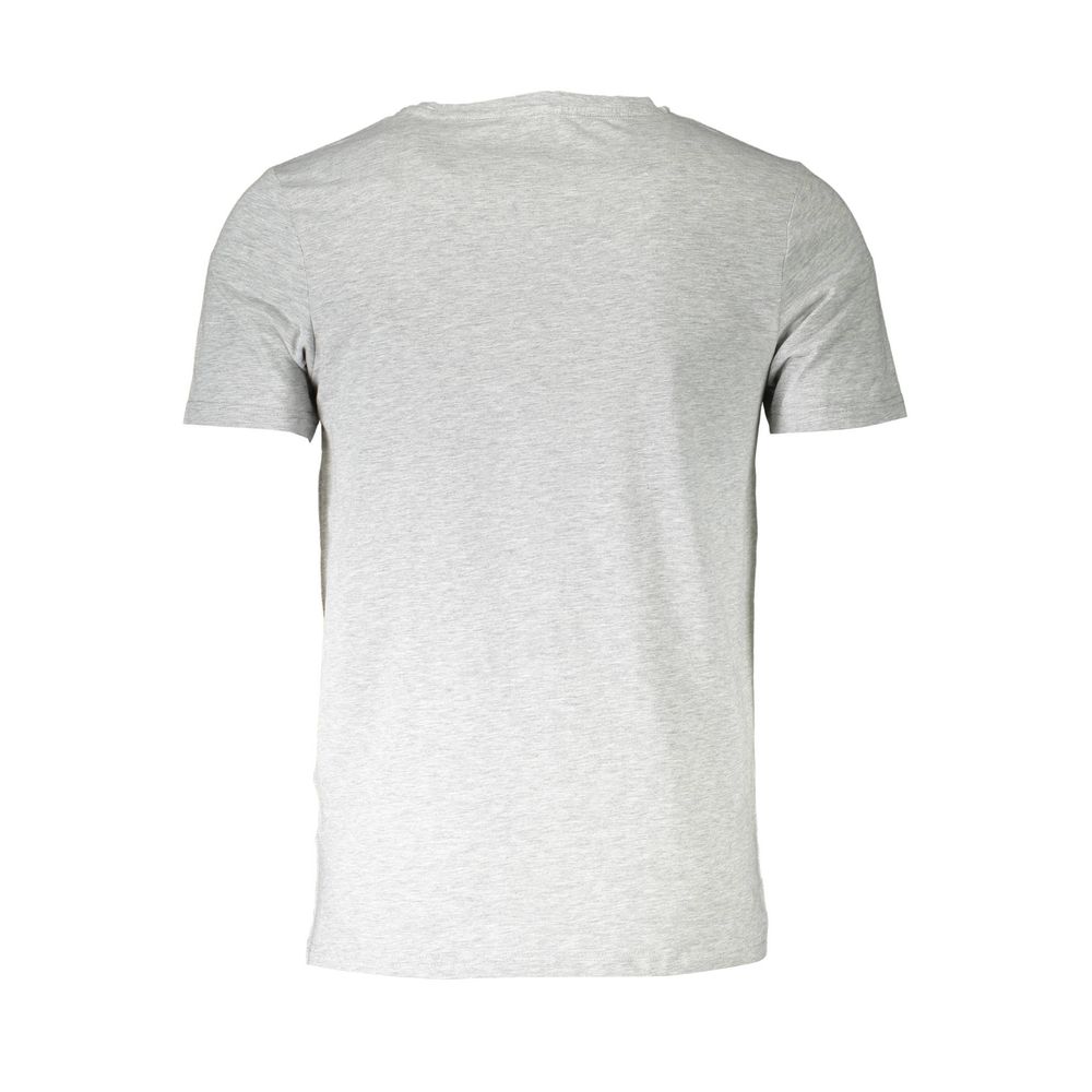 Back view of Aeronautica Militare Gray Cotton T-Shirt with crew neck and short sleeves.