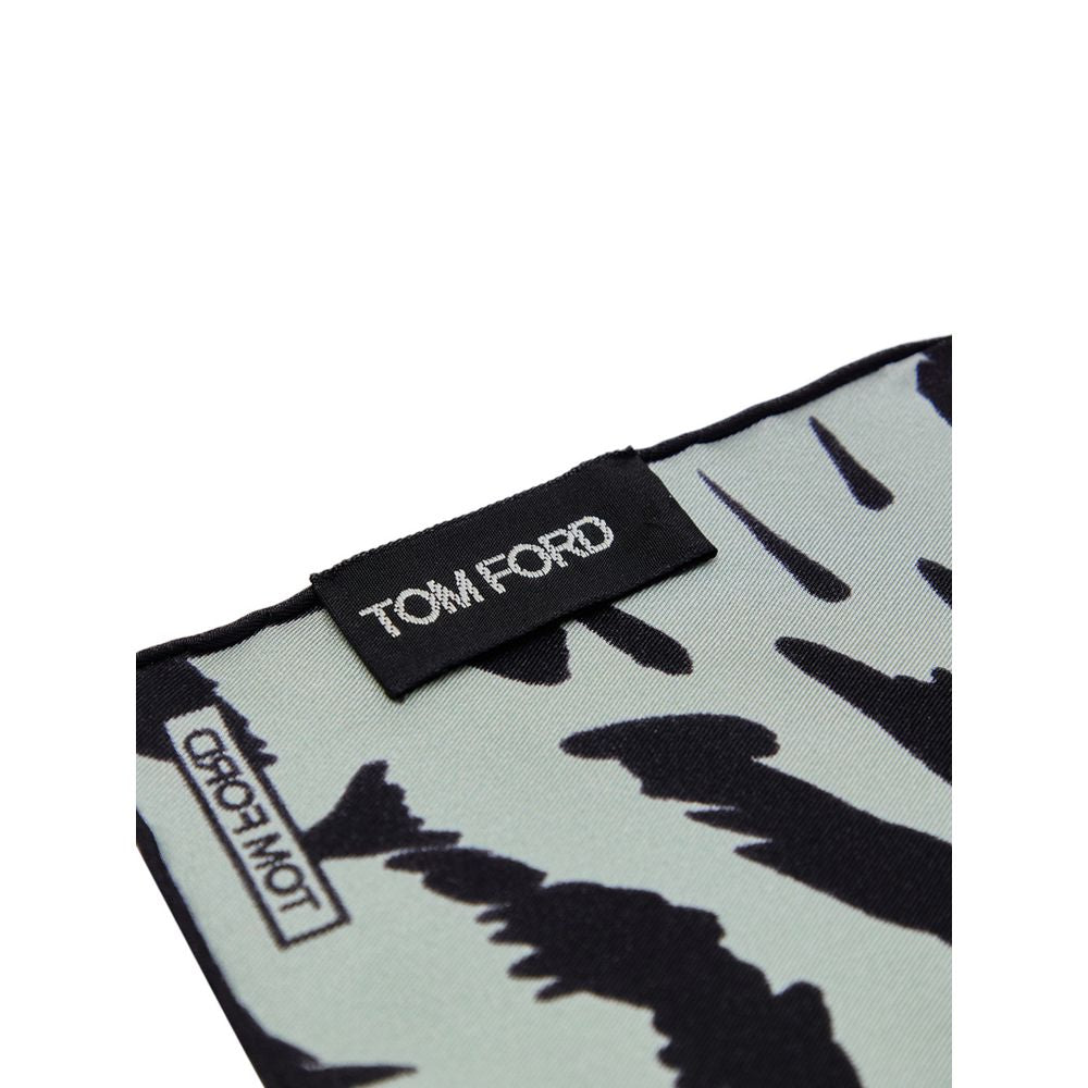 Tom Ford Gray Silk Pocket Square