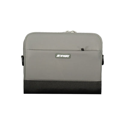 K-WAY Green Polyamide Handbag with adjustable strap, external and internal pockets, zip closure, and logo detailing.