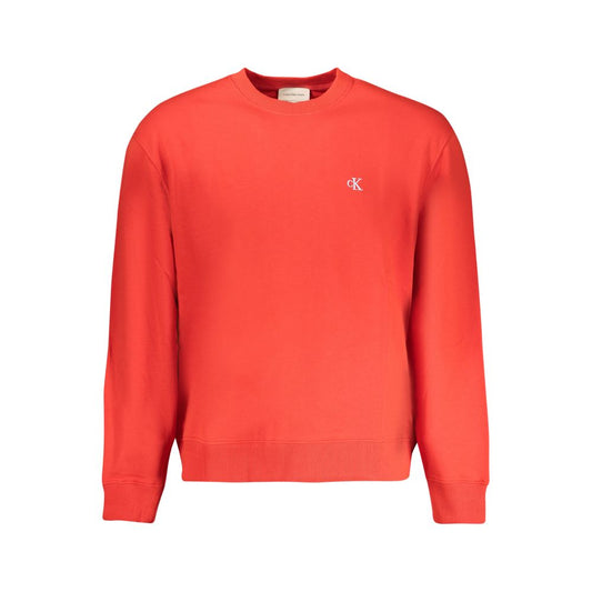 Calvin Klein Red Cotton Men Sweatshirt 1728,67403481248,Calvin Klein,Clothing,Men,New with tags,Red,Sweaters - Clothing,Sweatshirts - Sweaters - Clothing,XL,XXL