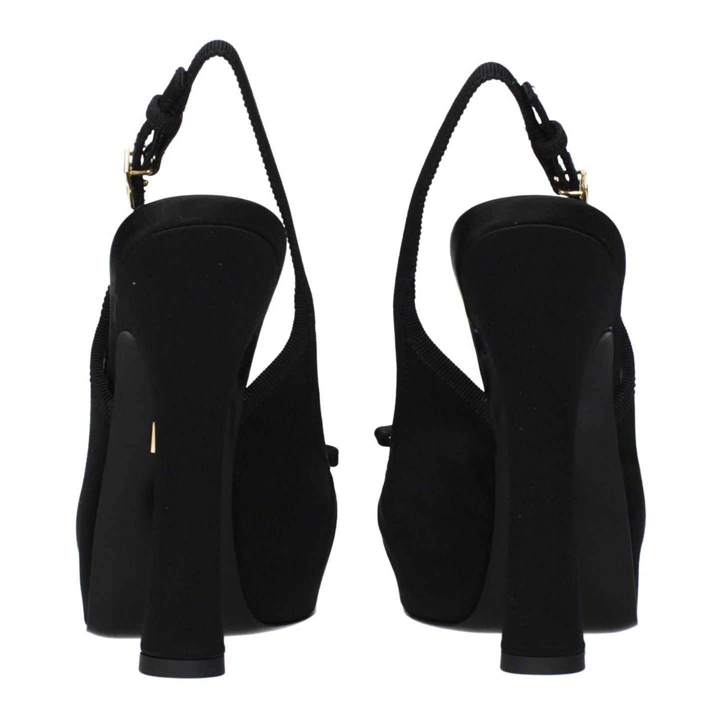 Dolce & Gabbana Black Satin High Heel Pumps
