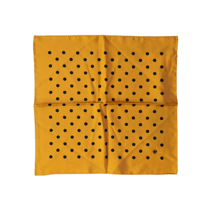 Dolce & Gabbana Orange Polka Dot Square Handkerchief Scarf