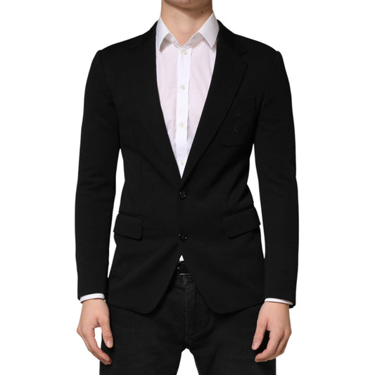 Dolce & Gabbana Black Wool Single Breasted 2 Button Blazer1728,67345645728,Black,Blazers - Suits & Blazers - Clothing,Clothing,Dolce & Gabbana,IT46 | S,Material: 08%PA+92%WV,Men,New with tags,Suits & Blazers - Clothing