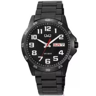Q&Q Mod. GENT DAY & DATE wristwatch, 42mm metal case, quartz movement, day & date function, water resistant 5 ATM, mineral dial.