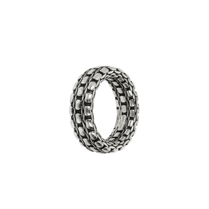 Three-band silver ring from ALBERT M. JEWELS JEWELRY Mod. WSOX00560.S-22 displayed on white background