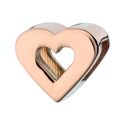 Heart-shaped rose gold pendant from AN JEWELS JEWELRY Mod. AL.DLI02RG, featuring an elegant cut-out design.