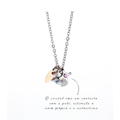AN JEWELS JEWELRY Mod. AL.NLFY01 pendant with crystal charm on silver chain