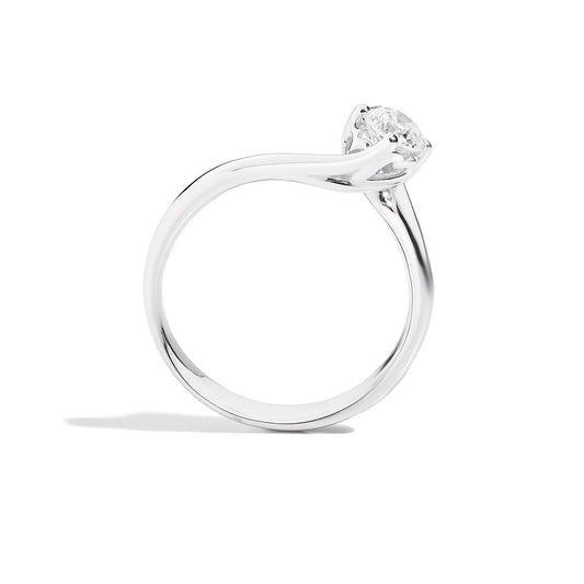 Elegant diamond ring ANELLI RECARLO MOD. R01SO195_031-12 featuring a sleek design with a brilliant-cut stone set on a polished band.