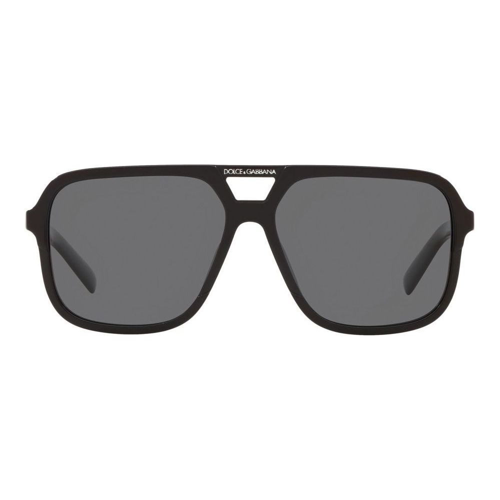 DOLCE & GABBANA MOD. ANGEL DG 4354 acetate sunglasses for gent, stylish black frame with dark lenses.