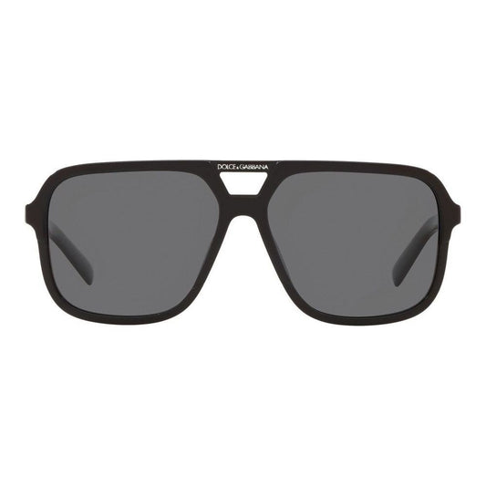 DOLCE & GABBANA MOD. ANGEL DG 4354 acetate sunglasses for gent, stylish black frame with dark lenses.