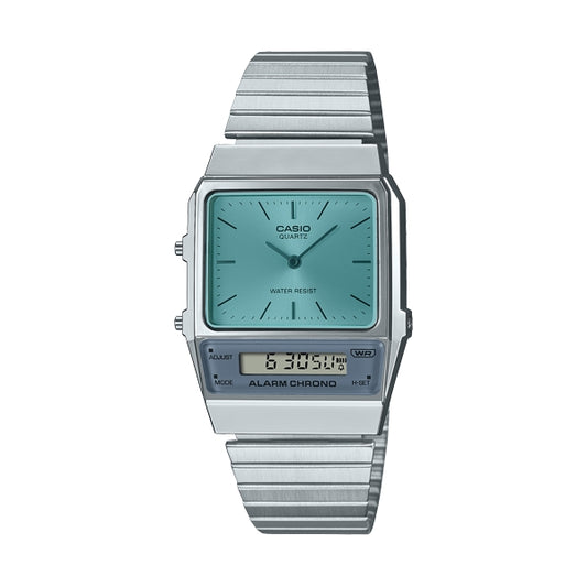CASIO VINTAGE Mod. EDGY COLLECTION - AQUA GREEN AQ-800EC-2AEF