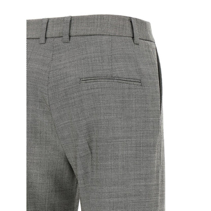 Alberto Biani Gray Wool Flared Pants