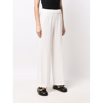 Alberto Biani White Cady Elasticated Trousers