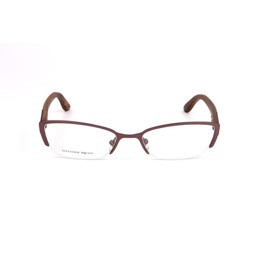 Alexander McQueen Bicolor Metal Frames burgundy and red semi-matte glasses for women, AMQ4183WCV, metal frame, 53/18/135mm.