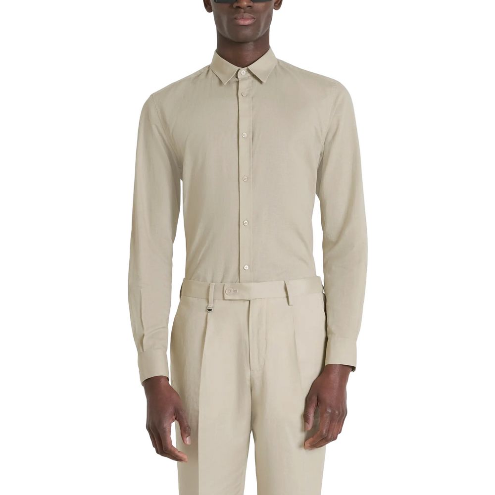 Antony Morato Beige Cotton Shirt