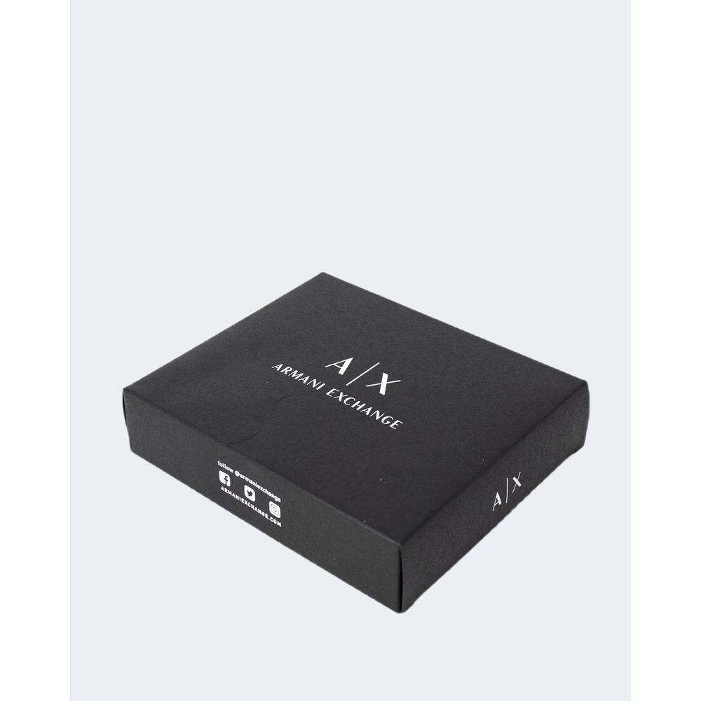 Armani Exchange Black Leather Wallet in elegant packaging for men