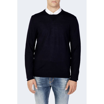 Armani Exchange Blue Wool Sweatshirt