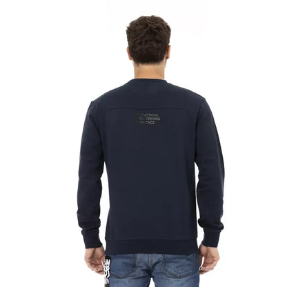 Automobili Lamborghini Blue Cotton Men Sweater