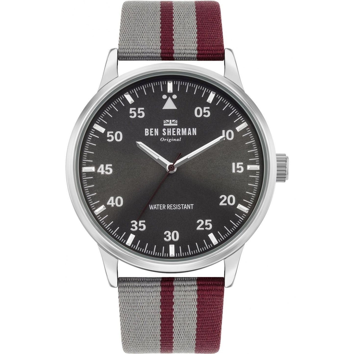 BEN SHERMAN Mod. DALTREY SPORT wristwatch with fabric strap, 44mm stainless steel case, quartz movement, and 3 ATM water resistance.