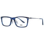 BMW Blue Men Optical Frames in blue metal & plastic trapezium style with full-rim and demo lenses, size 56-20-145.