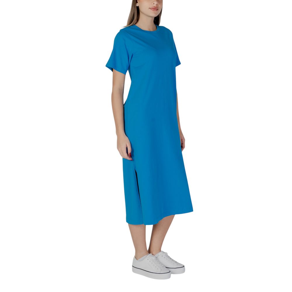 B.Young Blue Cotton Midi Dress