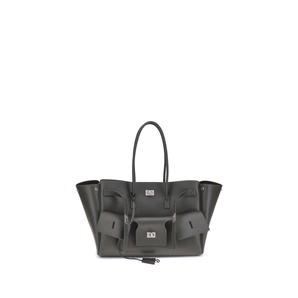 Front view with bag zipped and handles upright.
