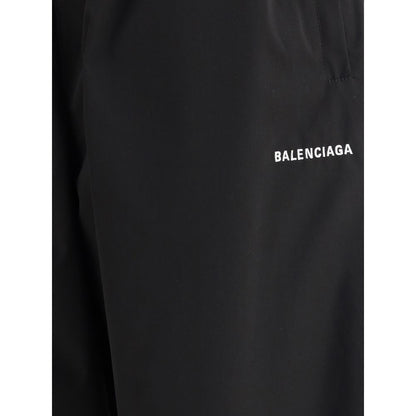 Balenciaga Black Polyester Casual Pants
