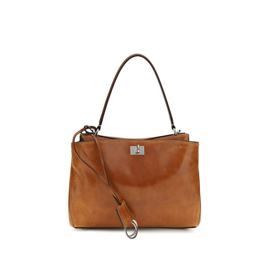 Balenciaga Brown Lambskin The Small Rodeo Handbag
