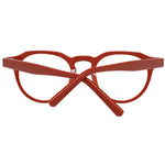 Bally Orange Men Glasses Frame, full-rim round acetate, size 48-21-145, with branded case. Stylish eyewear for men.
