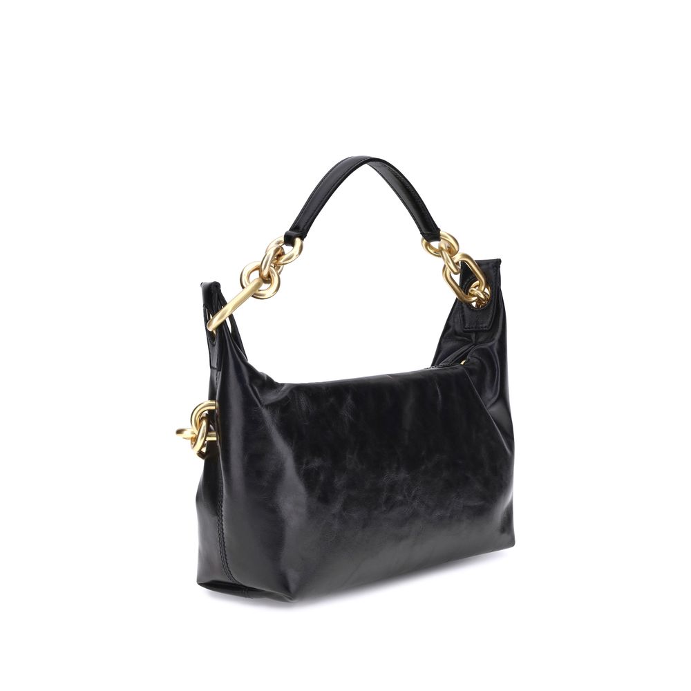 Balmain Black Calf Leather Bos Taurus Shoulder Bag Balmain