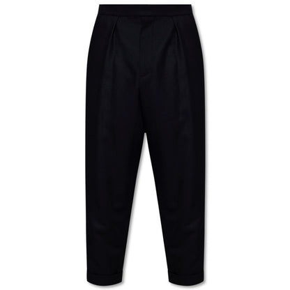Balmain Black Cotton Men Trousers