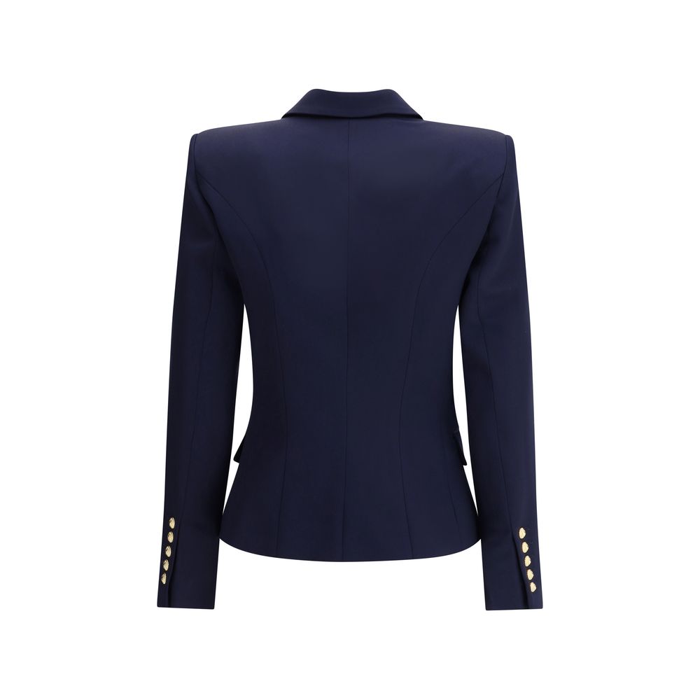Balmain Blue Fleece Wool Blazer Balmain